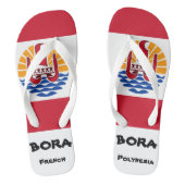 Bora Bora French Polynesia Flag Teenslippers (Voetbed)