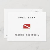 Bora Bora French Polynesia Scuba Dive Flag Briefkaart (Voorkant / Achterkant)