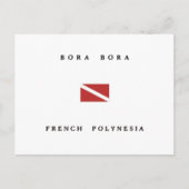 Bora Bora French Polynesia Scuba Dive Flag Briefkaart (Voorkant)