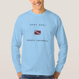 Bora Bora French Polynesia Scuba Dive Flag T-shirt