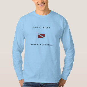 Bora Bora French Polynesia Scuba Dive Flag T-shirt