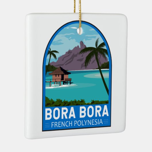 Bora Bora French Polynesia Travel  Art Keramisch Ornament (Rechts)