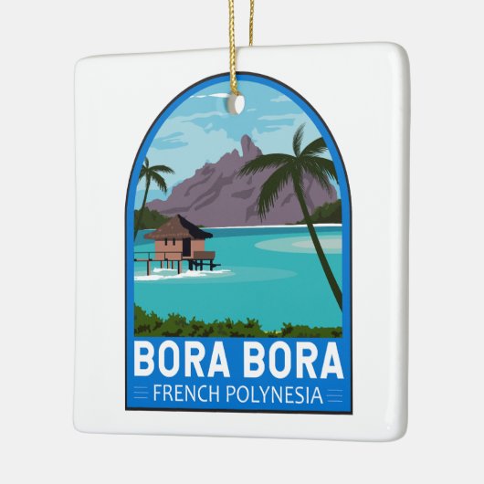 Bora Bora French Polynesia Travel  Art Keramisch Ornament (Links)