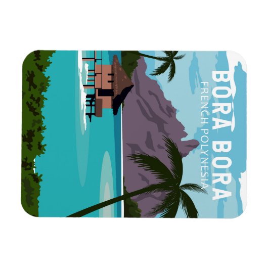 Bora Bora French Polynesia Travel  Art Magneet (Horizontaal)
