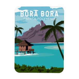 Bora Bora French Polynesia Travel Art Magneet