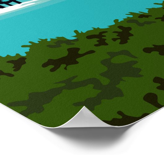 Bora Bora French Polynesia Travel Art Poster (Hoek)