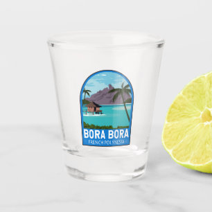 Bora Bora French Polynesia Travel Art Shot Glas