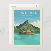 Bora Bora French Polynesia Travel Briefkaart (Voorkant / Achterkant)