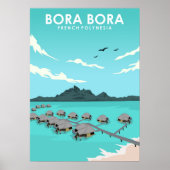 Bora Bora French Polynesia Travel Poster (Voorkant)