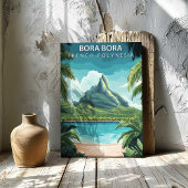 Bora Bora French Polynesia Travel Poster Canvas Afdruk