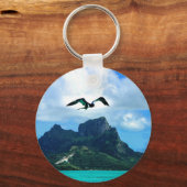 Bora Bora French Polynesia Tropical Bird Sky Sleutelhanger (Voorkant)
