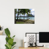Bora Bora hammock Poster (Thuiskantoor)