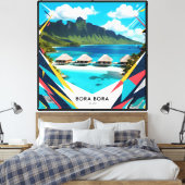 Bora Bora Island Canvas Afdruk (Insitu (Slaapkamer))