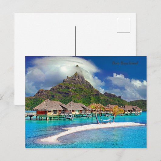 Bora Bora Island Feestdagenkaart (Voorkant / Achterkant)