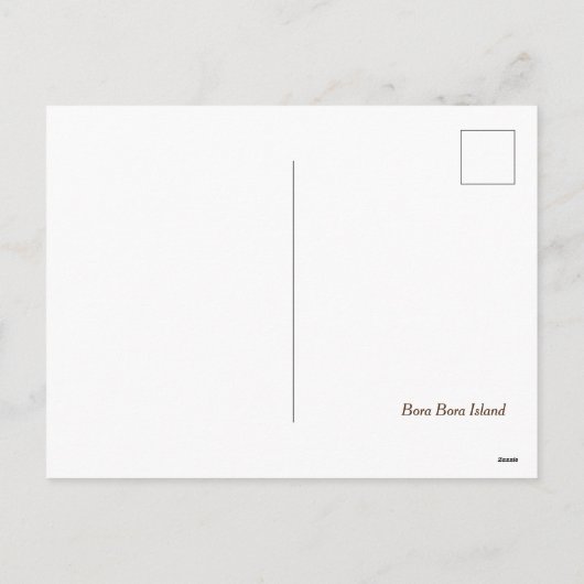 Bora Bora Island Feestdagenkaart (Achterkant)