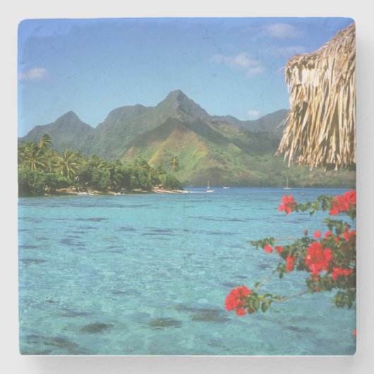 Bora Bora Island, Frans Polynesië Stenen Onderzetter (Voorkant)