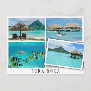 Bora Bora lagoon collo with loose image Briefkaart