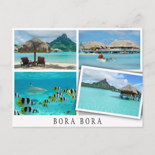 Bora Bora lagoon collo with loose image Briefkaart (Voorkant)