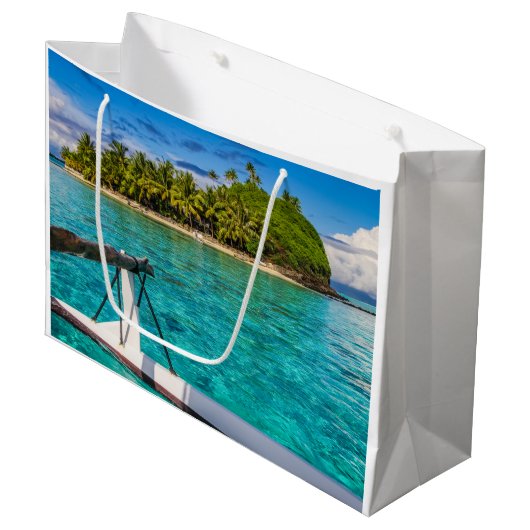 Bora Bora lagune Groot Cadeauzakje (Voorkant Gekanteld)