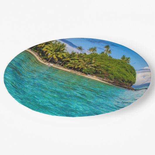 Bora Bora lagune Papieren Bordje (Gekanteld)