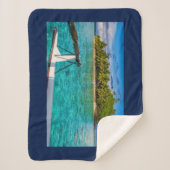 Bora Bora lagune Sherpa Deken (Voorkant)