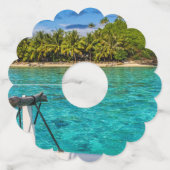 Bora Bora lagune Wijnglaslabel (Voorkant)