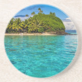 Bora Bora lagune Zandsteen Onderzetter (Voorkant)