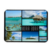 Bora Bora landschappen collage reisfoto Magneet (Horizontaal)