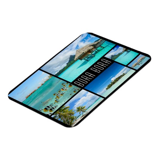 Bora Bora landschappen collage reisfoto Magneet (Linkerzijde)