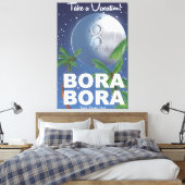 Bora Bora Maan Reisposter Canvas Afdruk (Insitu (Slaapkamer))