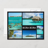 Bora Bora Multiple Play Back-card Briefkaart (Voorkant / Achterkant)