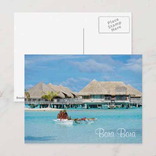 Bora Bora-ontbijtdienst in kano Briefkaart (Voorkant / Achterkant)