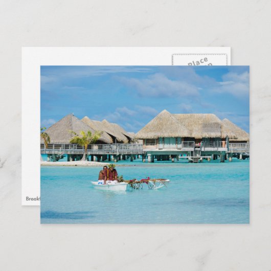 Bora Bora-ontbijtdienst in kano Briefkaart (Voorkant / Achterkant)