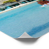 Bora Bora-ontbijtdienst in kano-poster Poster (Hoek)