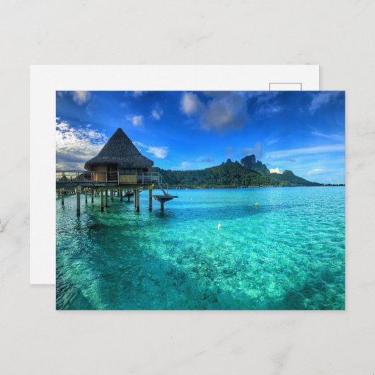 Bora Bora Paradise, Overwater Bungalow Dromen Briefkaart (Voorkant / Achterkant)