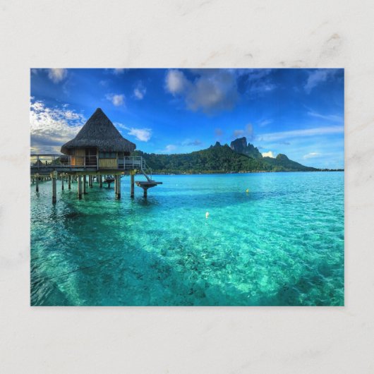 Bora Bora Paradise, Overwater Bungalow Dromen Briefkaart (Voorkant)