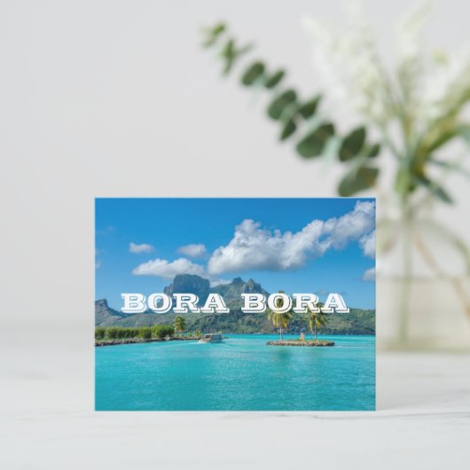Bora Bora Polynesia Tropical Island Briefkaart (Staand voorkant)