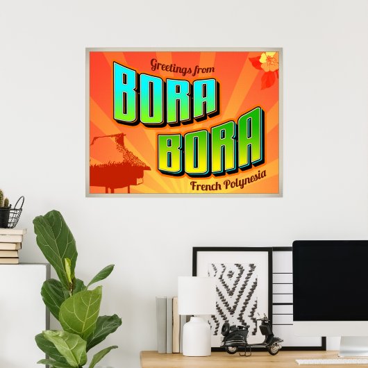 BORA BORA poster (Thuiskantoor)