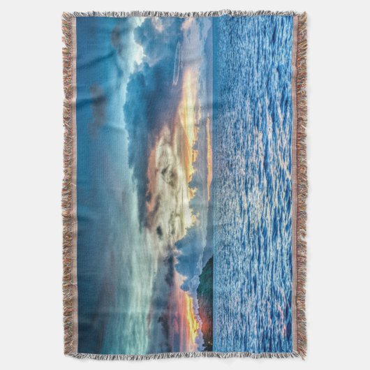 Bora Bora prachtige zonsondergang Deken (Voorkant Verticaal)