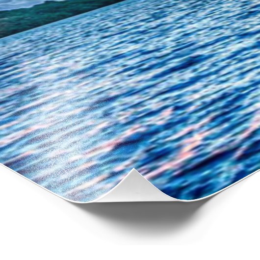 Bora Bora prachtige zonsondergang Foto Afdruk (Hoek)