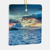 Bora Bora prachtige zonsondergang Keramisch Ornament (Rechts)
