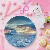 Bora Bora prachtige zonsondergang Papieren Bordje (Feest)