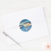 Bora Bora prachtige zonsondergang Ronde Sticker (Envelop)
