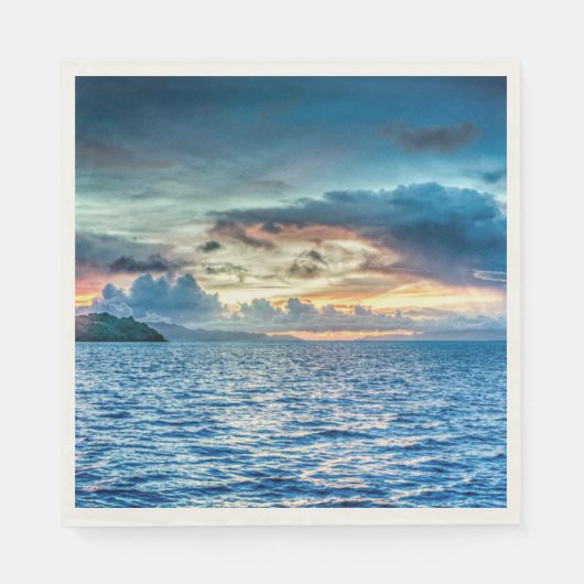 Bora Bora prachtige zonsondergang Servet (Voorkant)