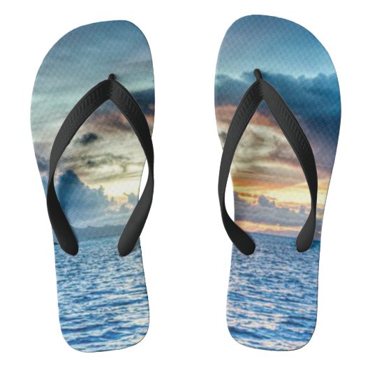 Bora Bora prachtige zonsondergang Teenslippers (Voetbed)
