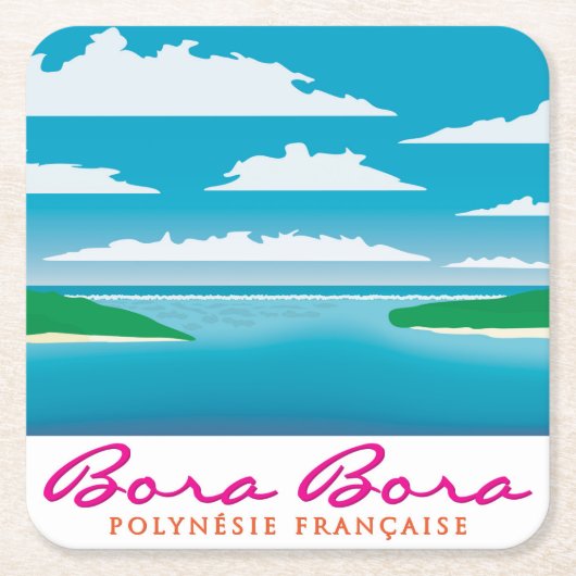 Bora Bora reef Kartonnen Onderzetters (Voorkant)