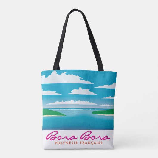 Bora Bora reef Tote Bag (Achterkant)