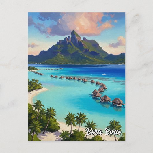 Bora Bora Reizen Briefkaart (Voorkant)
