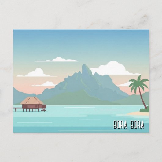 Bora Bora Reizen Briefkaart (Voorkant)