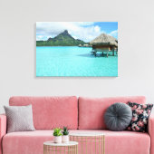 Bora Bora resort canvas print (Insitu (Woonkamer))